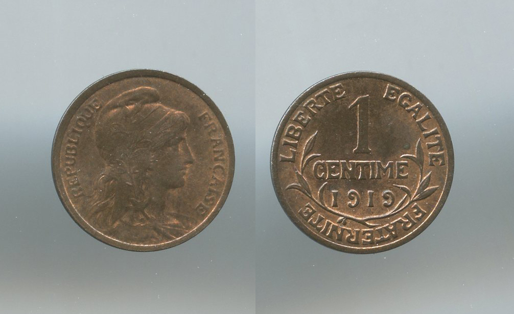 FRANCIA, Terza Repubblica (1870-1940) Centime 1919 A