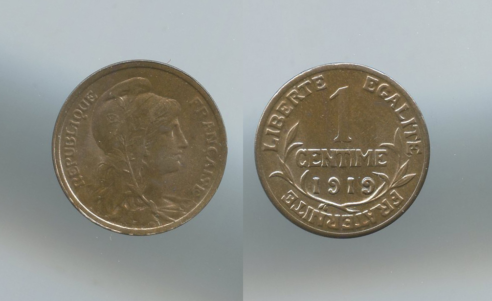 FRANCIA, Terza Repubblica (1870-1940) Centime 1919 A