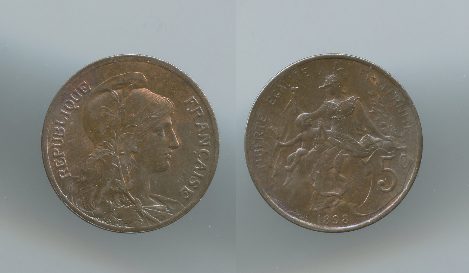 FRANCIA, Terza Repubblica (1870-1940) 5 Centimes 1898 A