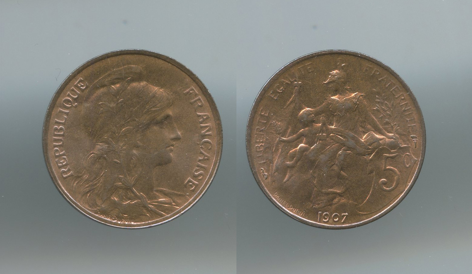 FRANCIA, Terza Repubblica (1870-1940) 5 Centimes 1907 A