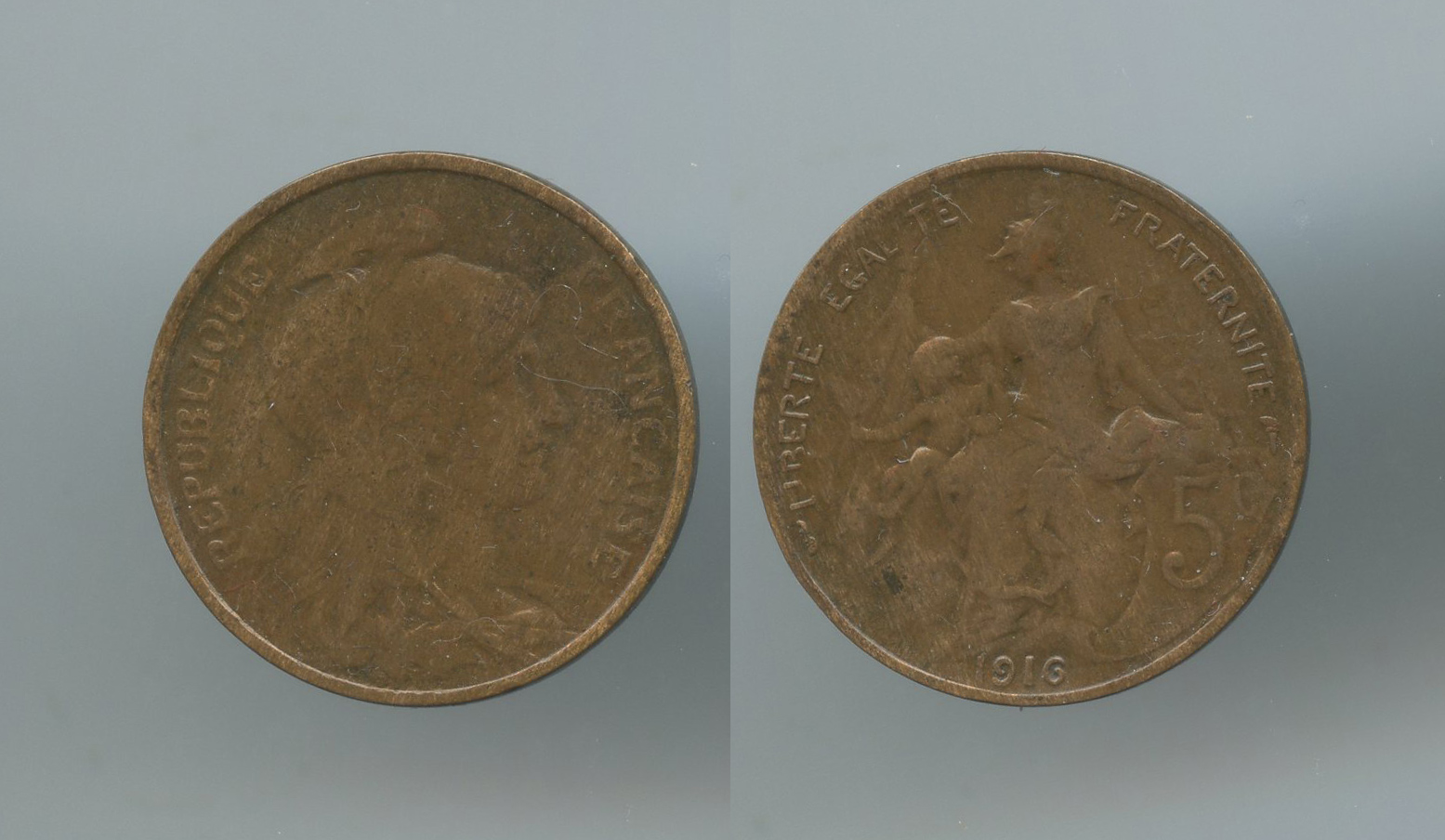 FRANCIA, Terza Repubblica (1870-1940) 5 Centimes 1916 A