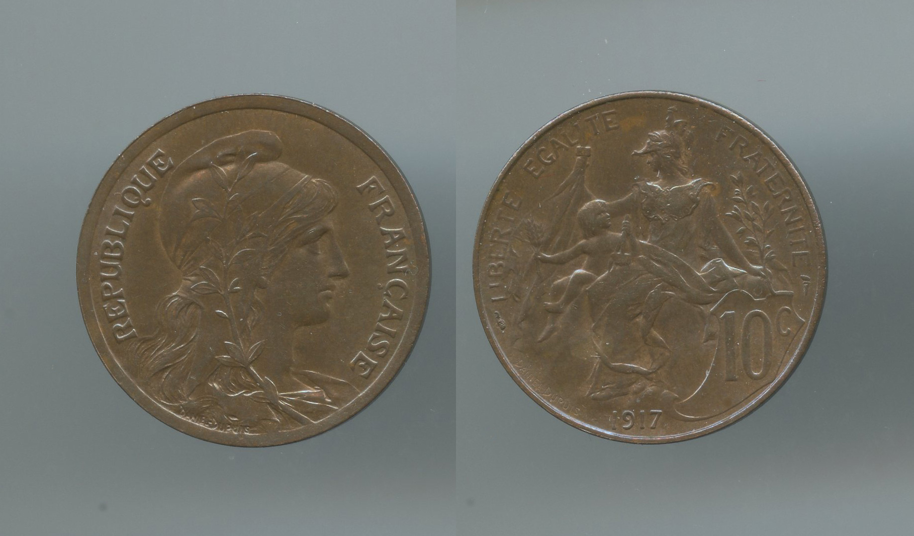 FRANCIA, Terza Repubblica (1870-1940) 10 Centimes 1917 A