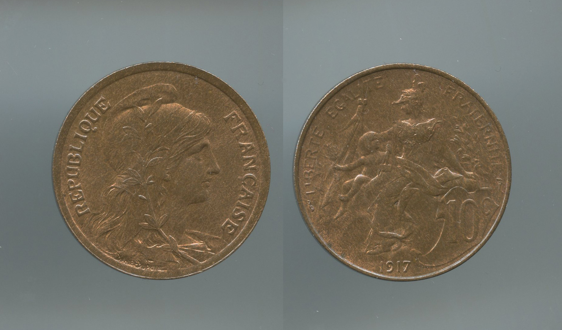 FRANCIA, Terza Repubblica (1870-1940) 10 Centimes 1917 A