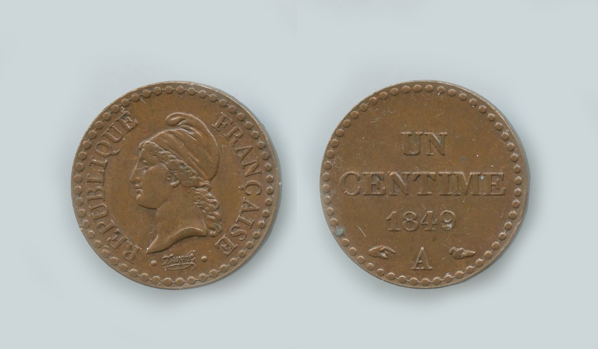 FRANCIA, Seconda Repubblica (1848-1852) Centime 1849 A