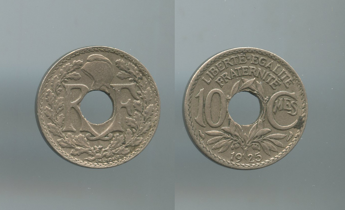 FRANCIA, Terza Repubblica (1870-1940) 10 Centimes 1925