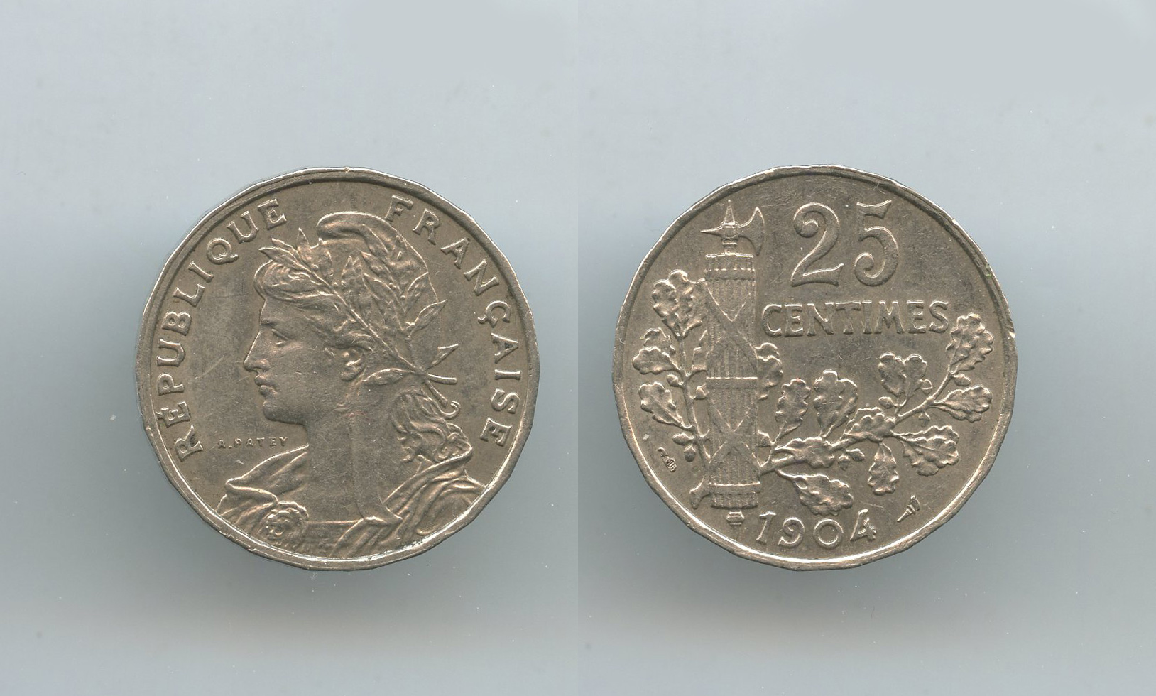 FRANCIA, Terza Repubblica (1870-1940) 25 Centimes 1904