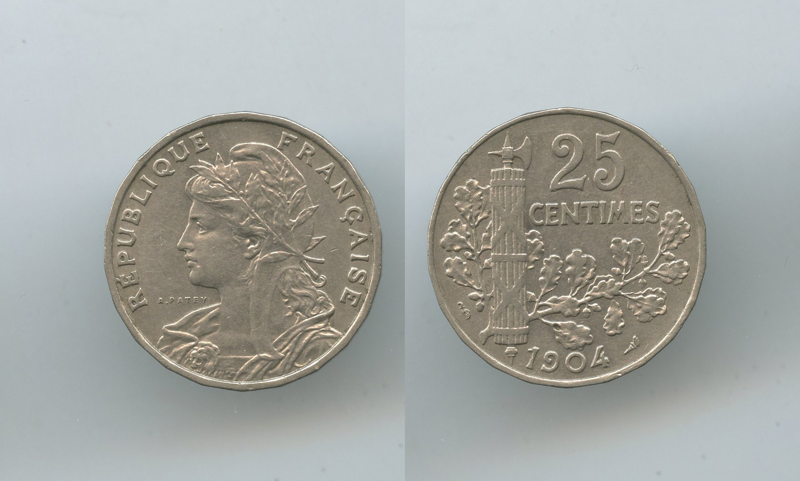 FRANCIA, Terza Repubblica (1870-1940) 25 Centimes 1904