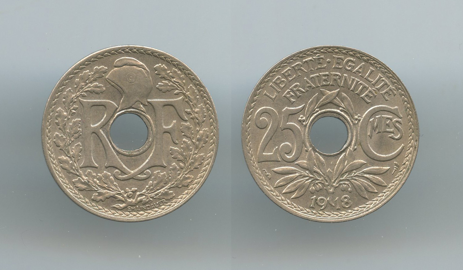 FRANCIA, Terza Repubblica (1870-1940) 25 Centimes 1918