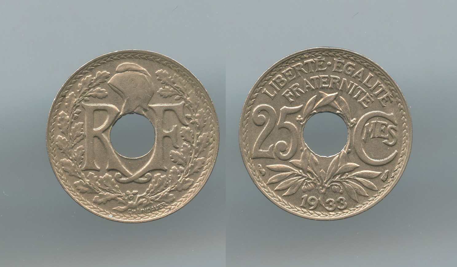 FRANCIA, Terza Repubblica (1870-1940) 25 Centimes 1933