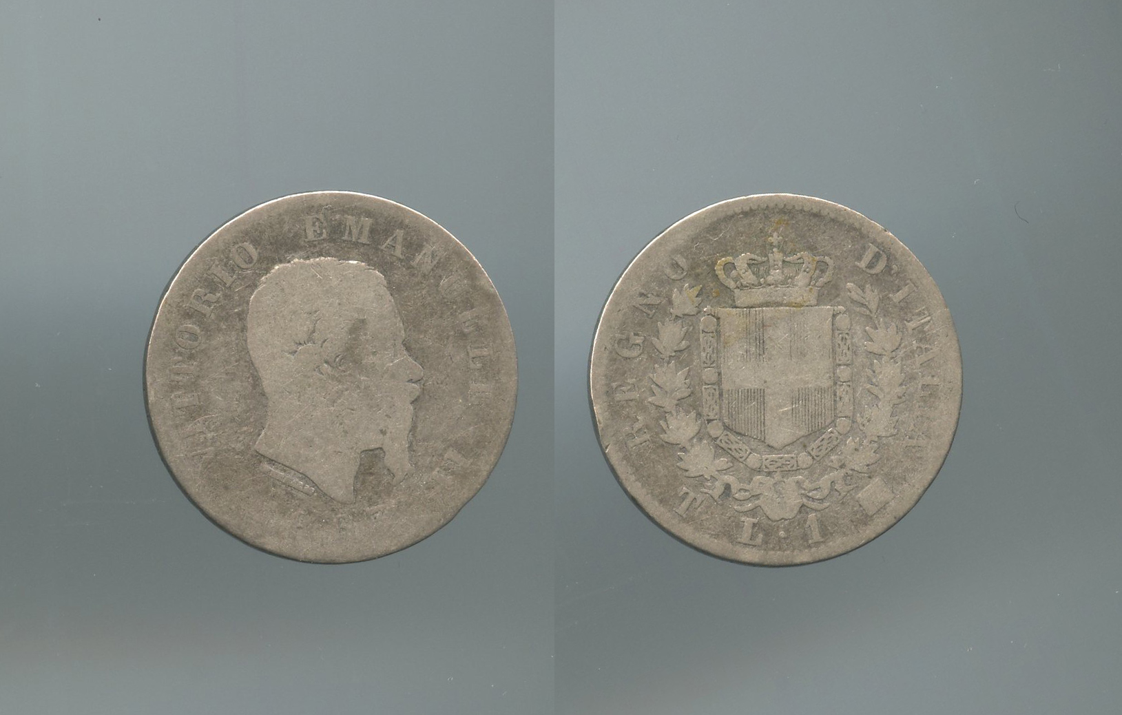 REGNO D' ITALIA, Vittorio Emanuele II (1861-1878) 1 Lira 1867 T "Stemma"