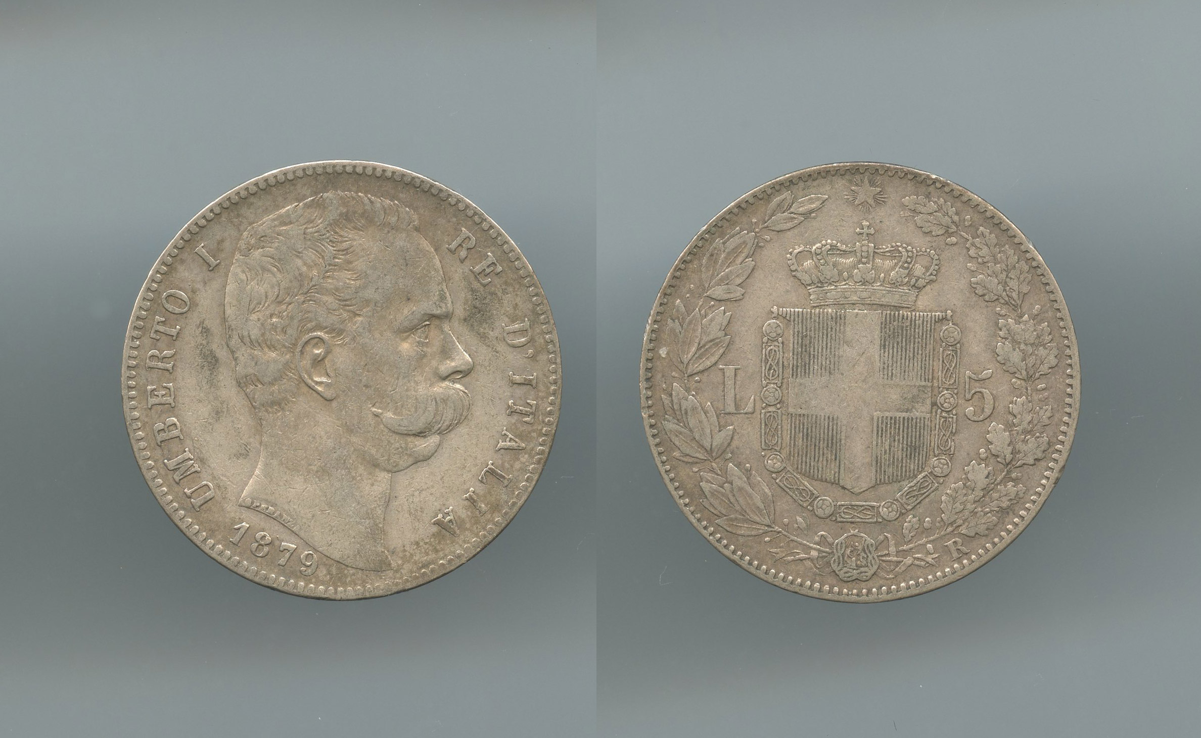 REGNO D' ITALIA, Umberto I (1878-1900) 5 Lire 1879