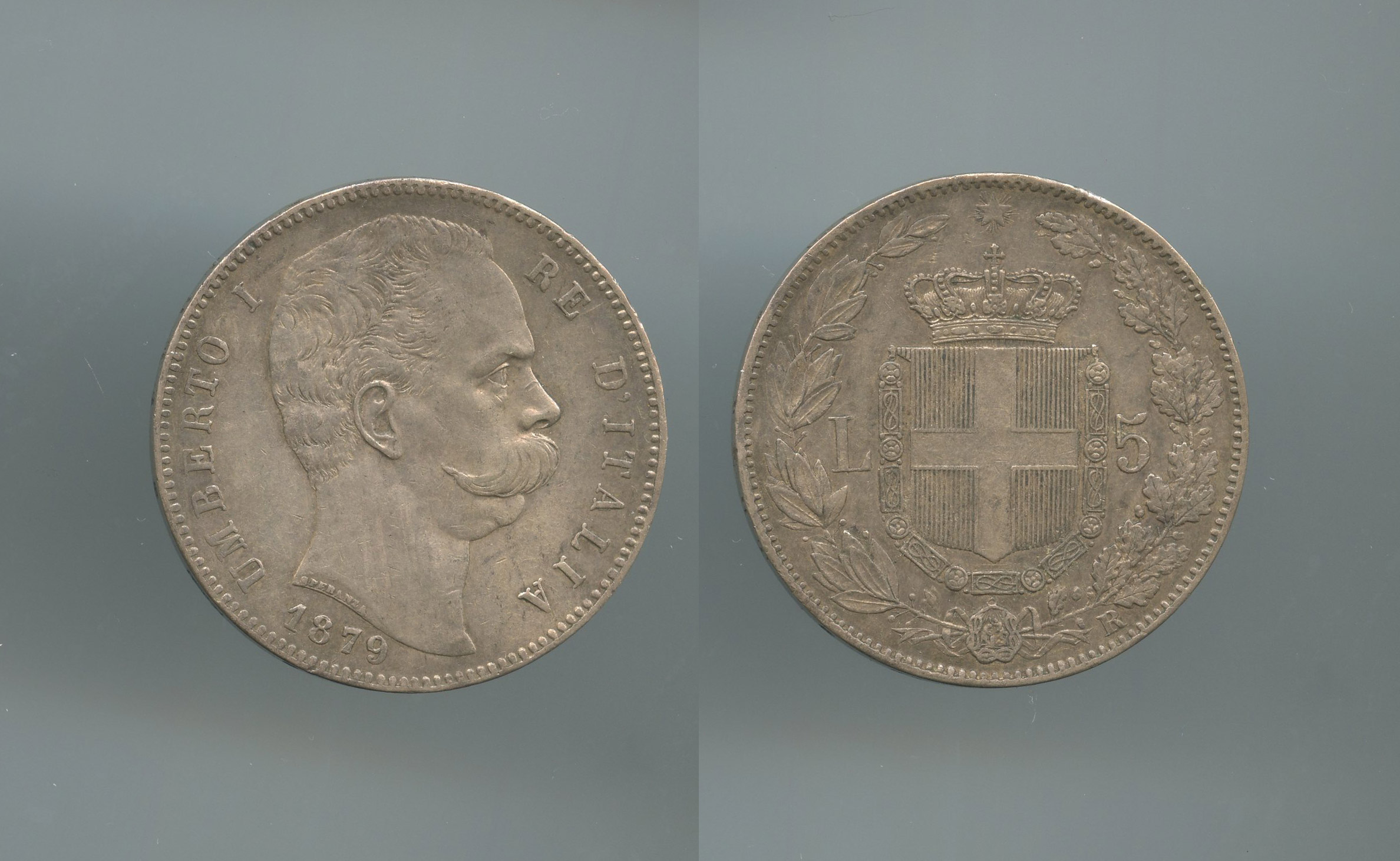 REGNO D' ITALIA, Umberto I (1878-1900) 5 Lire 1879