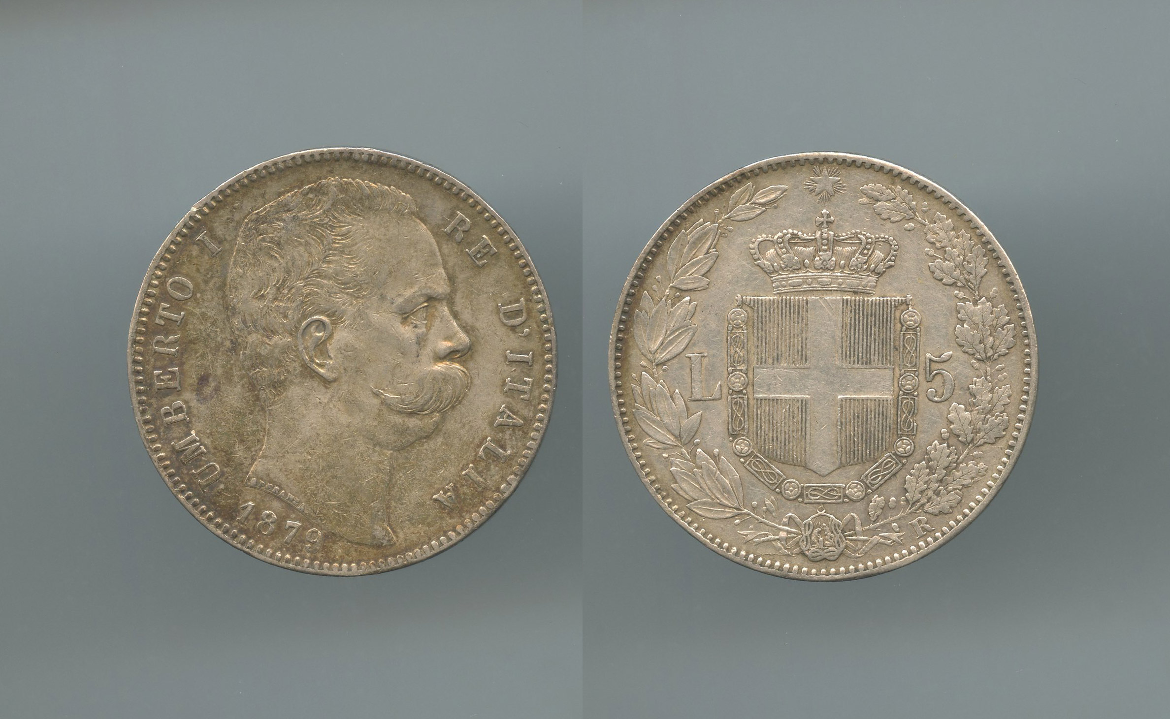 REGNO D' ITALIA, Umberto I (1878-1900) 5 Lire 1879