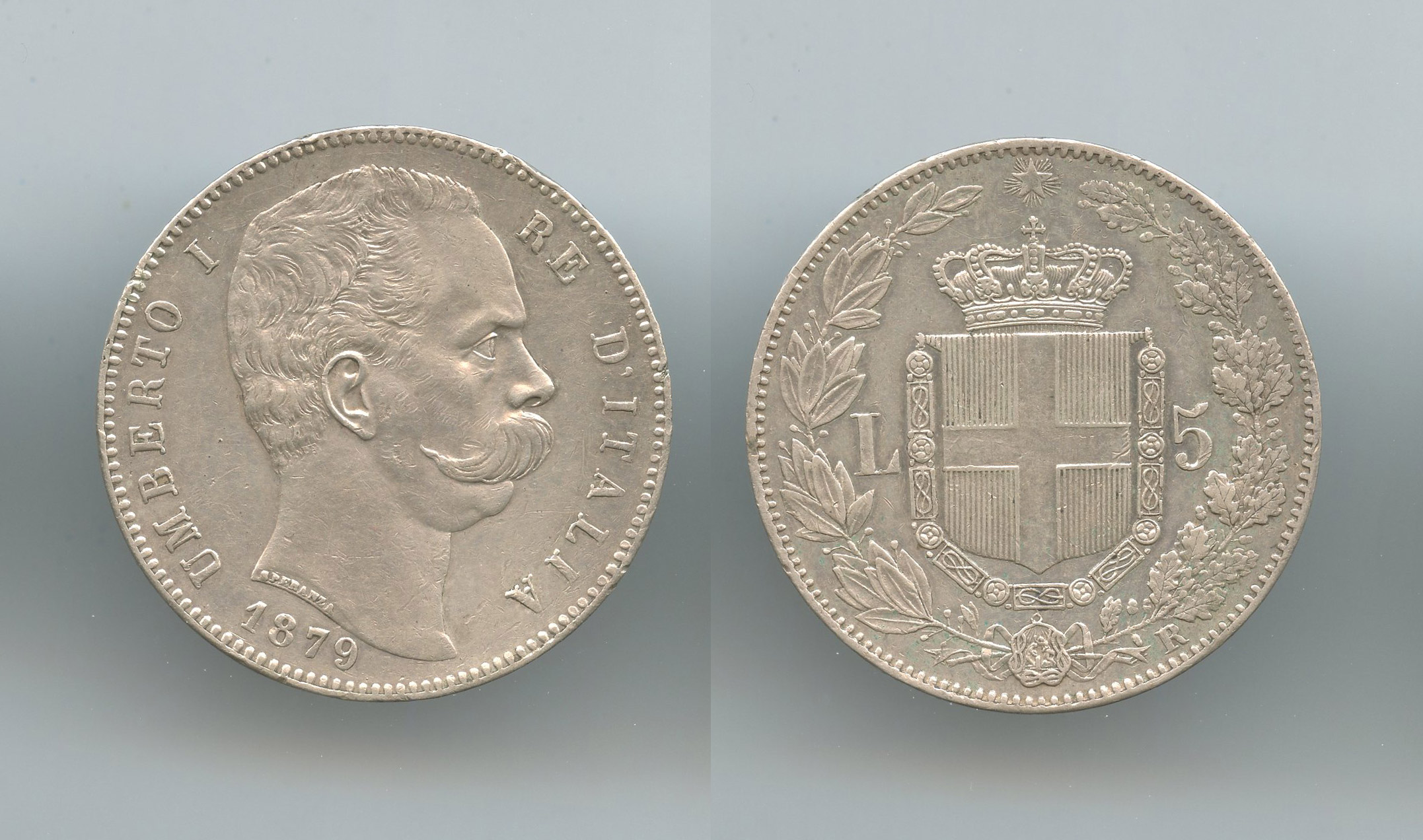 REGNO D' ITALIA, Umberto I (1878-1900) 5 Lire 1879