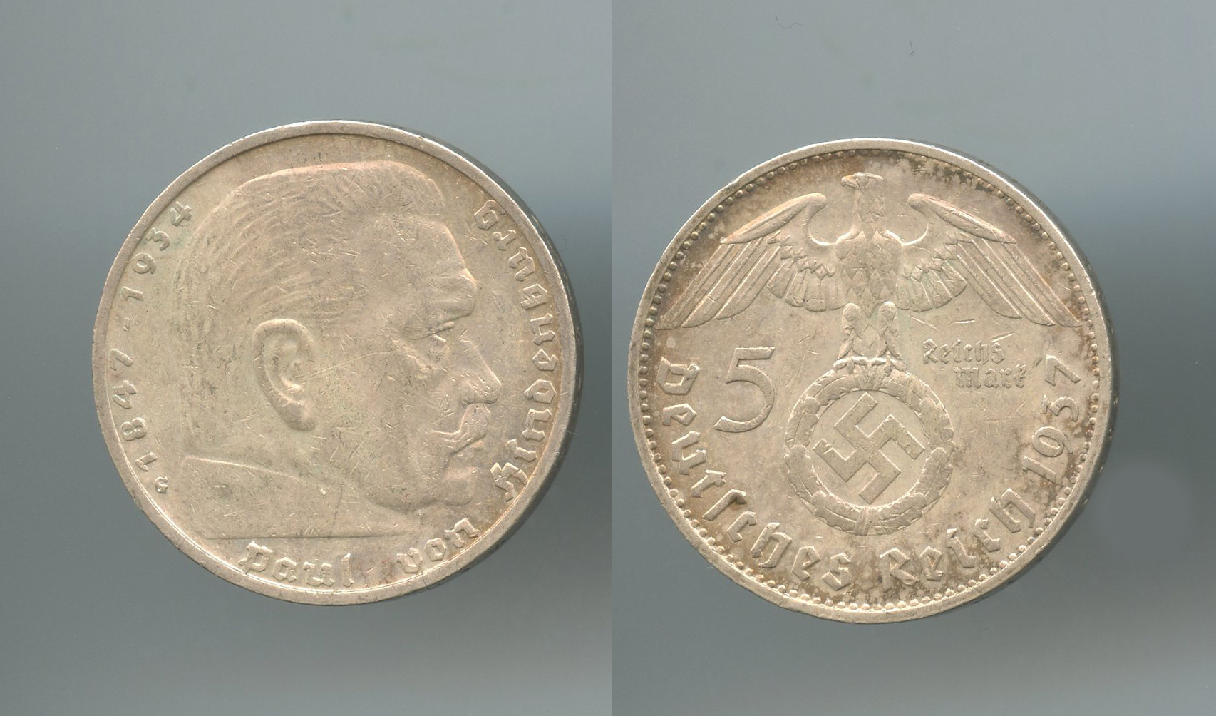 GERMANIA, Terzo Reich (1933-1945) 5 Reichsmark 1937 G