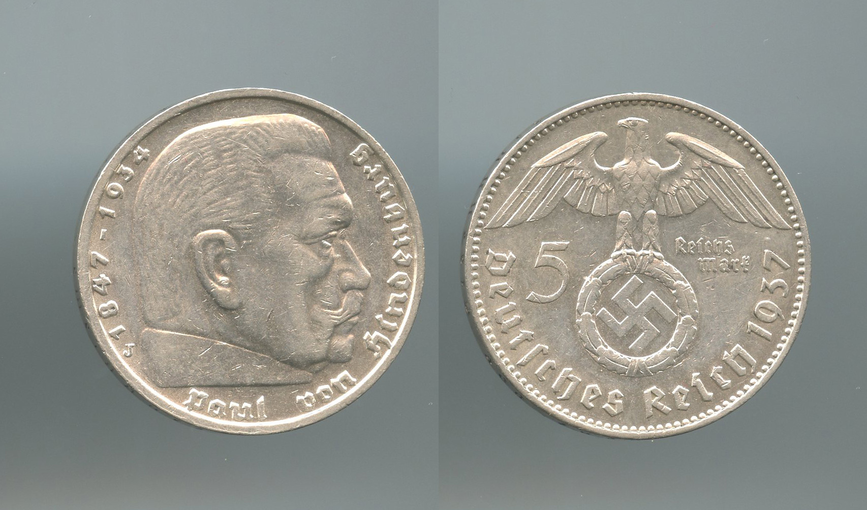 GERMANIA, Terzo Reich (1933-1945) 5 Reichsmark 1937 J