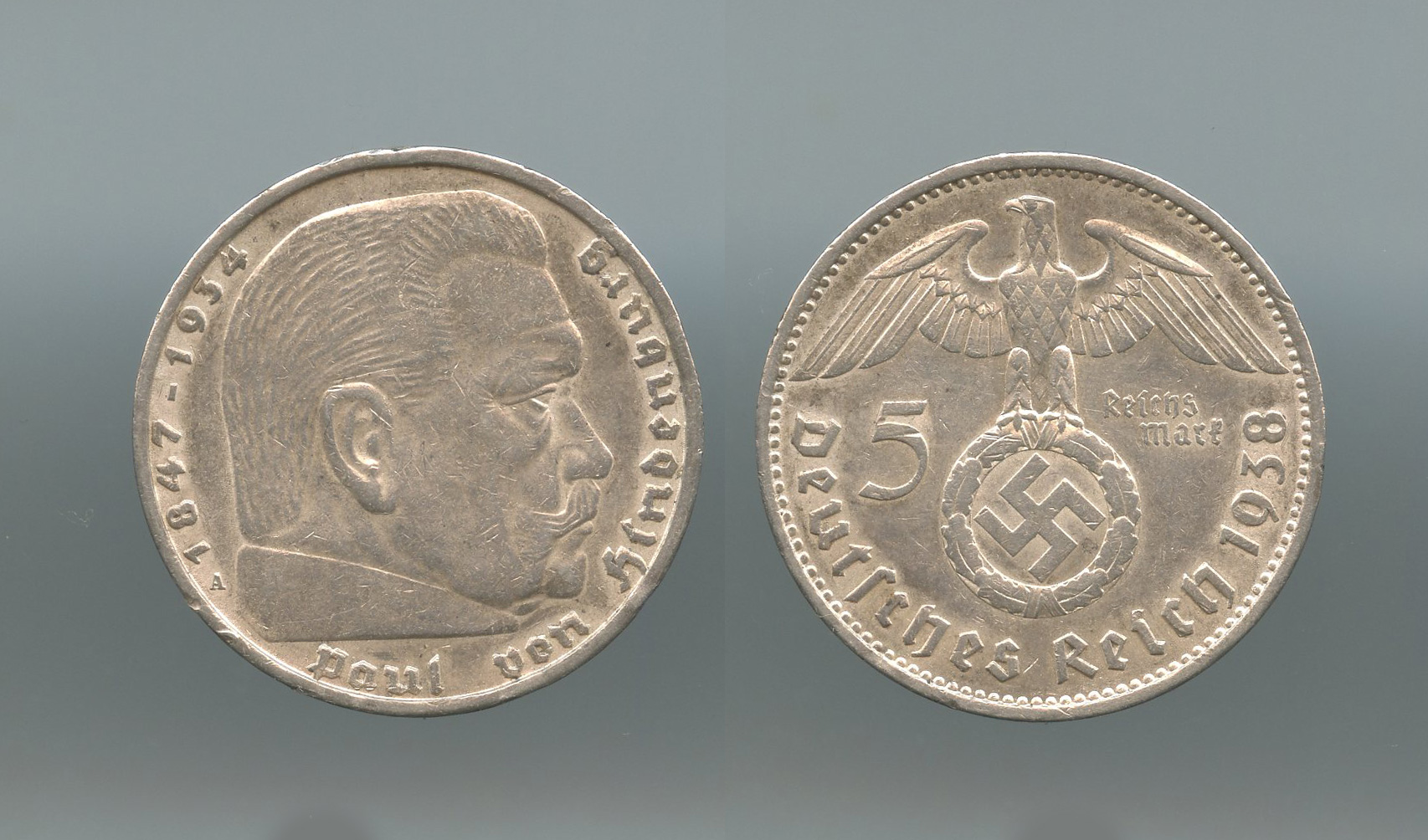 GERMANIA, Terzo Reich (1933-1945) 5 Reichsmark 1938 A