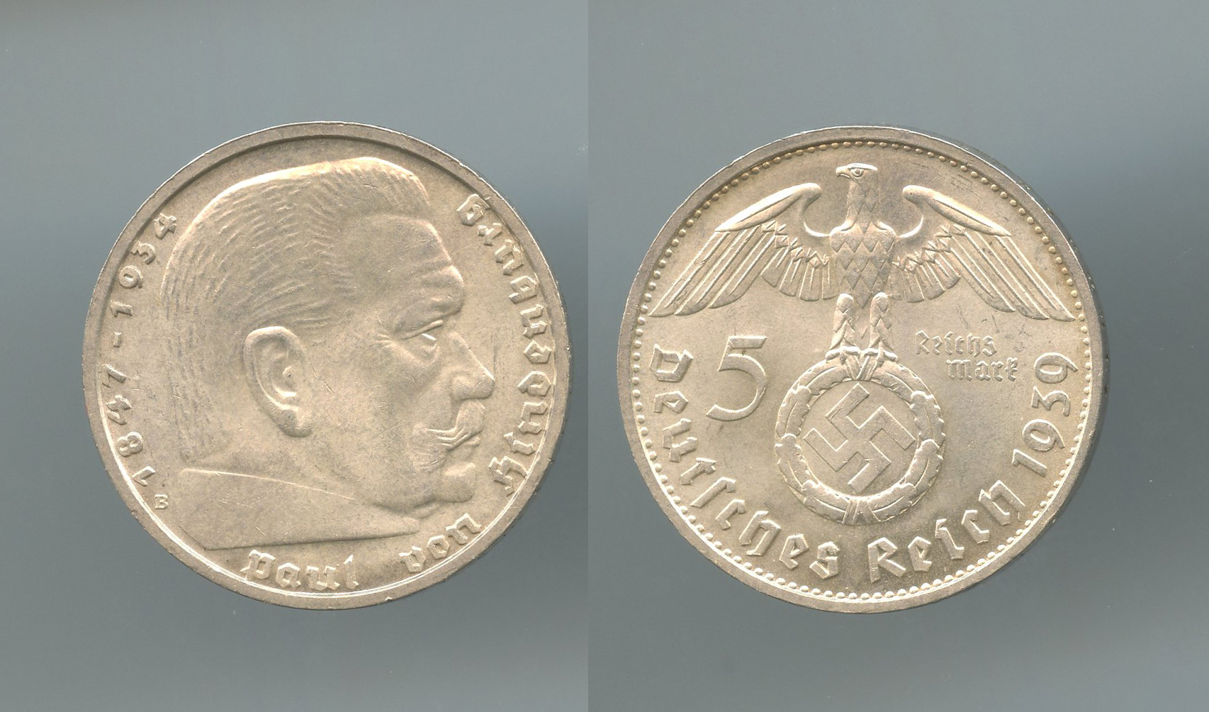 GERMANIA, Terzo Reich (1933-1945) 5 Reichsmark 1939 B