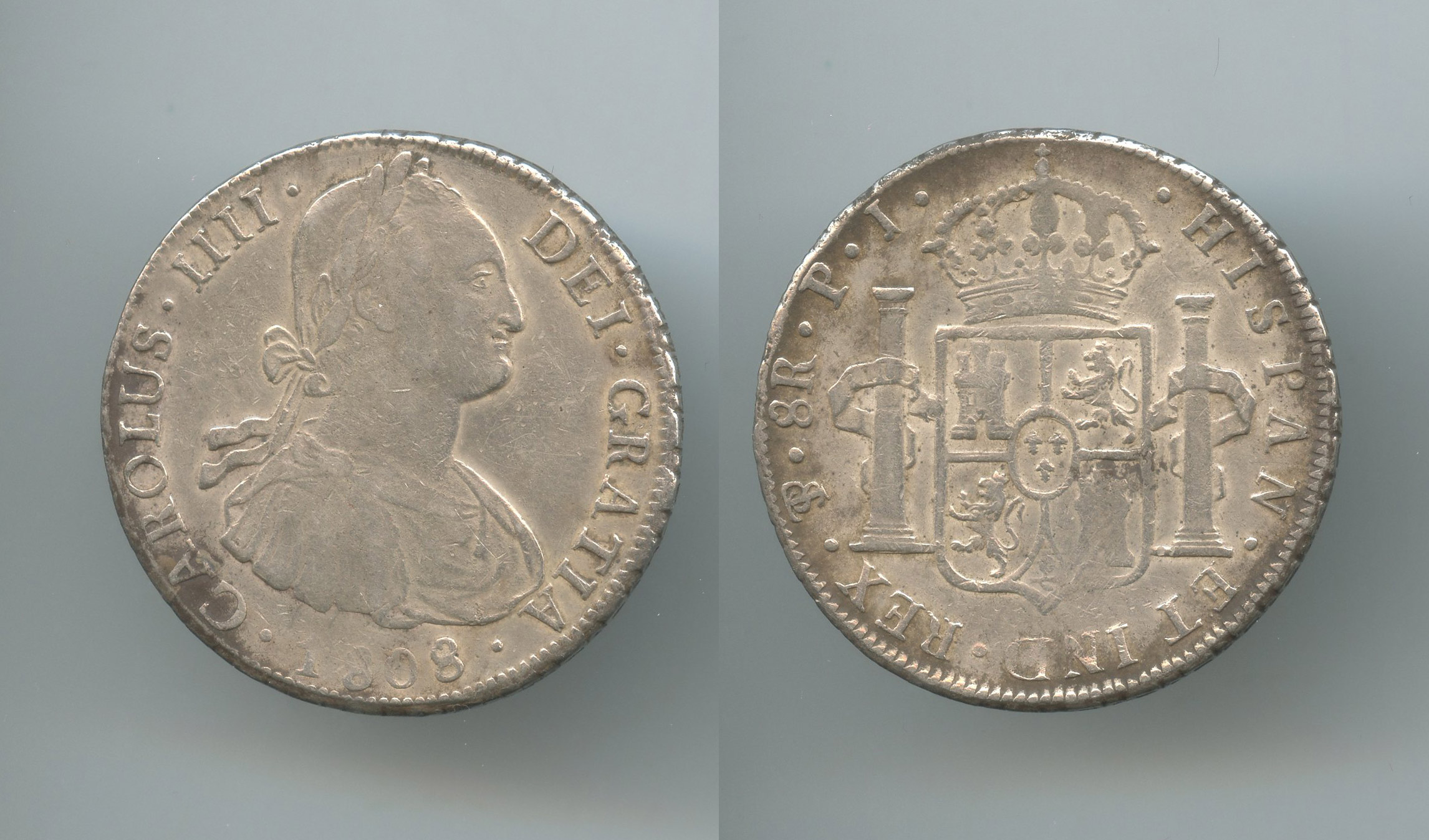 BOLIVIA, Carlos IV (1788-1808) 8 Reales 1808 P J