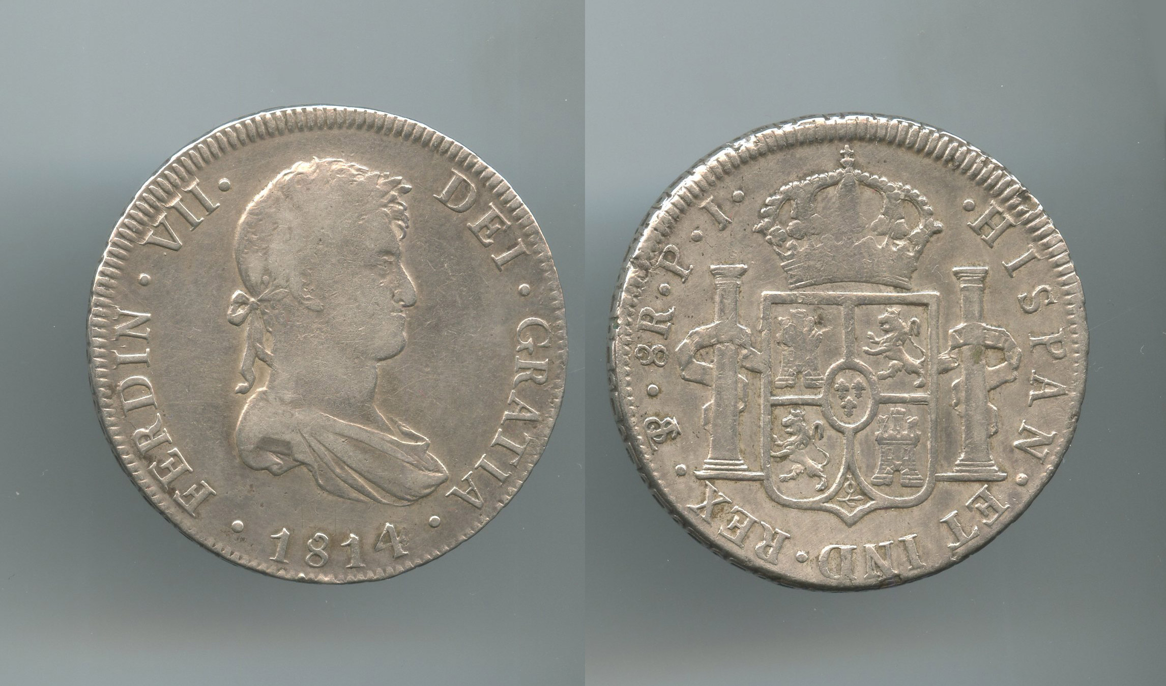 BOLIVIA, Ferdinand VII (1808-1833) 8 Reales 1814 P J