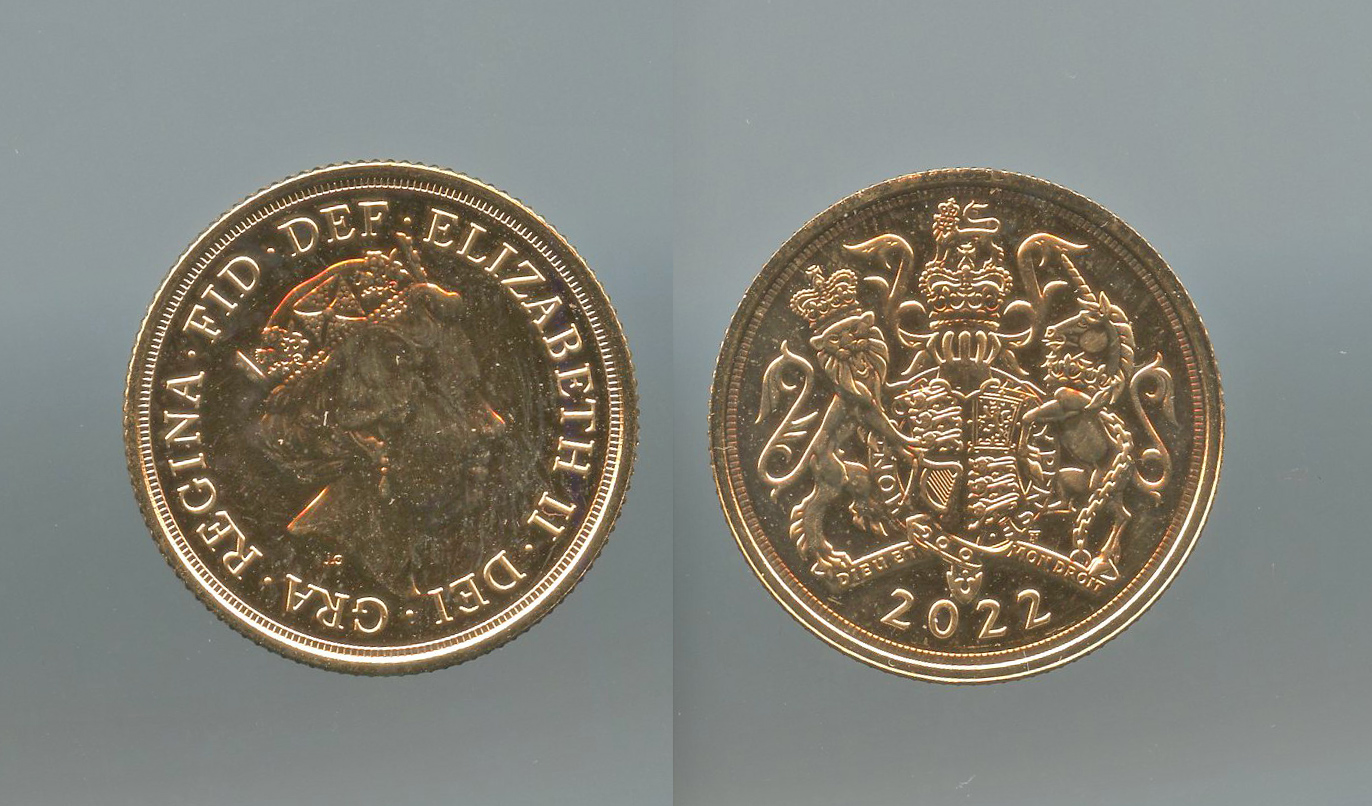 REGNO UNITO, Elizabeth II (1952-2022) Sovereign 2022 "Platinum Jubilee"