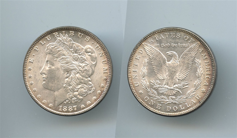 USA, Morgan Dollar 1887, Philadelphia - Clicca l'immagine per chiudere