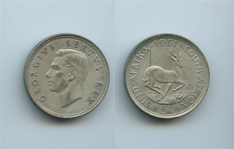 SUDAFRICA, George VI (1937-1952) 5 Shilling 1951 - Clicca l'immagine per chiudere