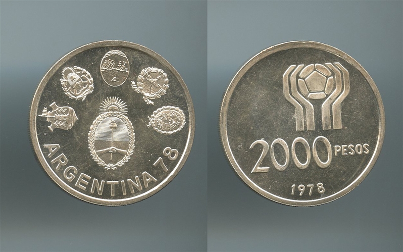 ARGENTINA, Repubblica, 2000 Pesos 1978 - Clicca l'immagine per chiudere