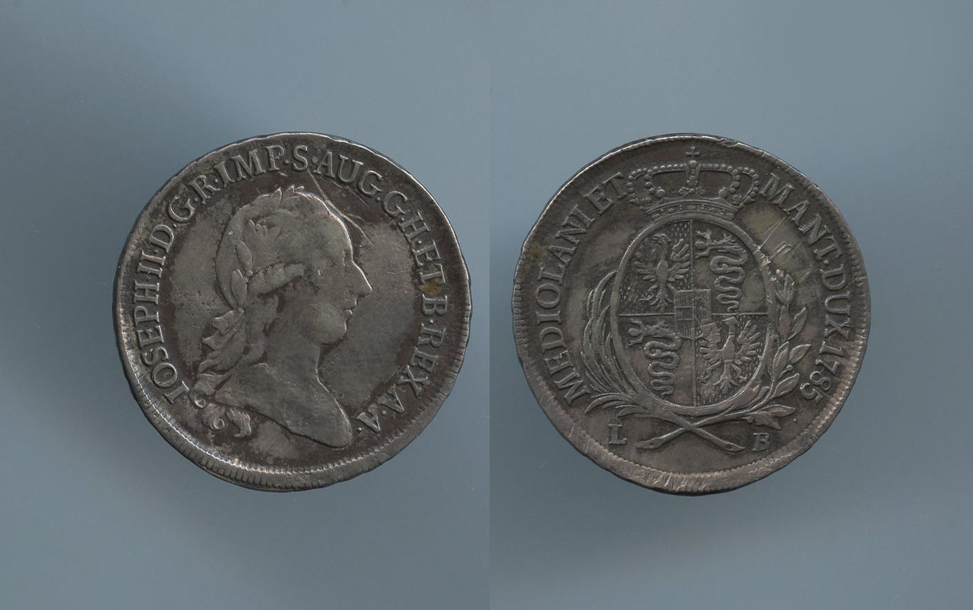 MILANO, Giuseppe II (1780-1790) Mezzo Scudo 1785