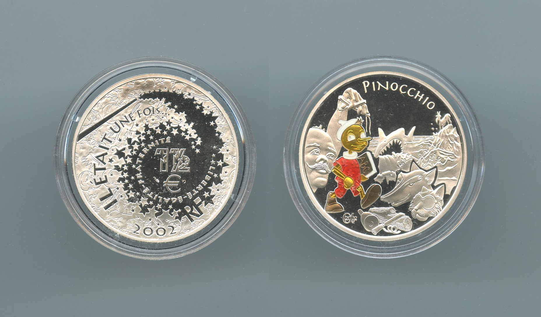 FRANCIA, 1-1/2 Euro 2002 "Pinocchio"