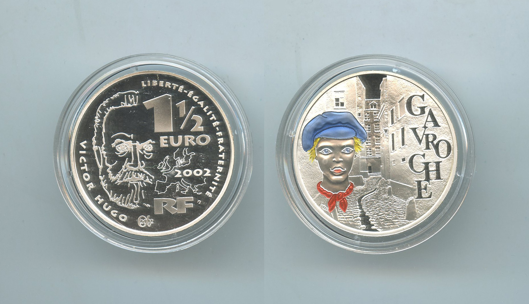 FRANCIA, 1-1/2 Euro 2002 "Victor Hugo - Gavroche"