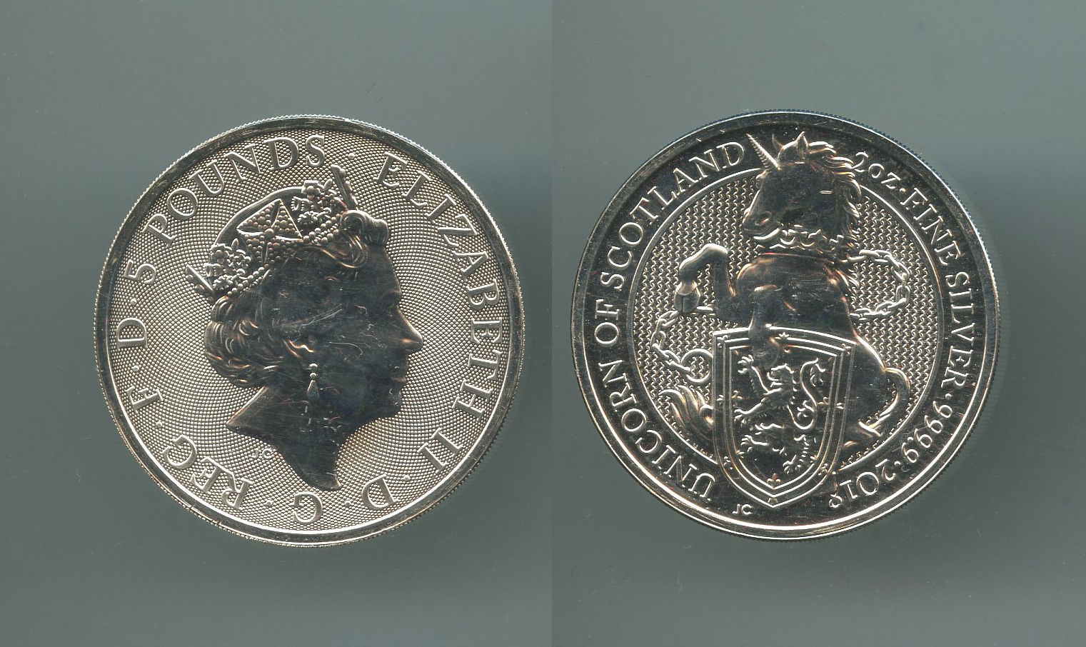 REGNO UNITO, Elizabeth II, 5 Dollars 2018 "Unicorn of Scotland"