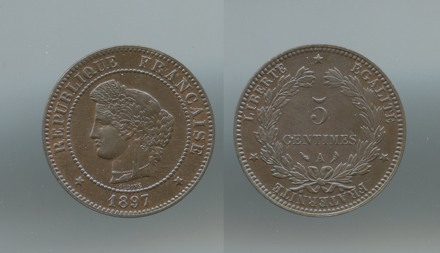 FRANCIA, Terza Repubblica (1870-1940) 5 Centimes 1897 A