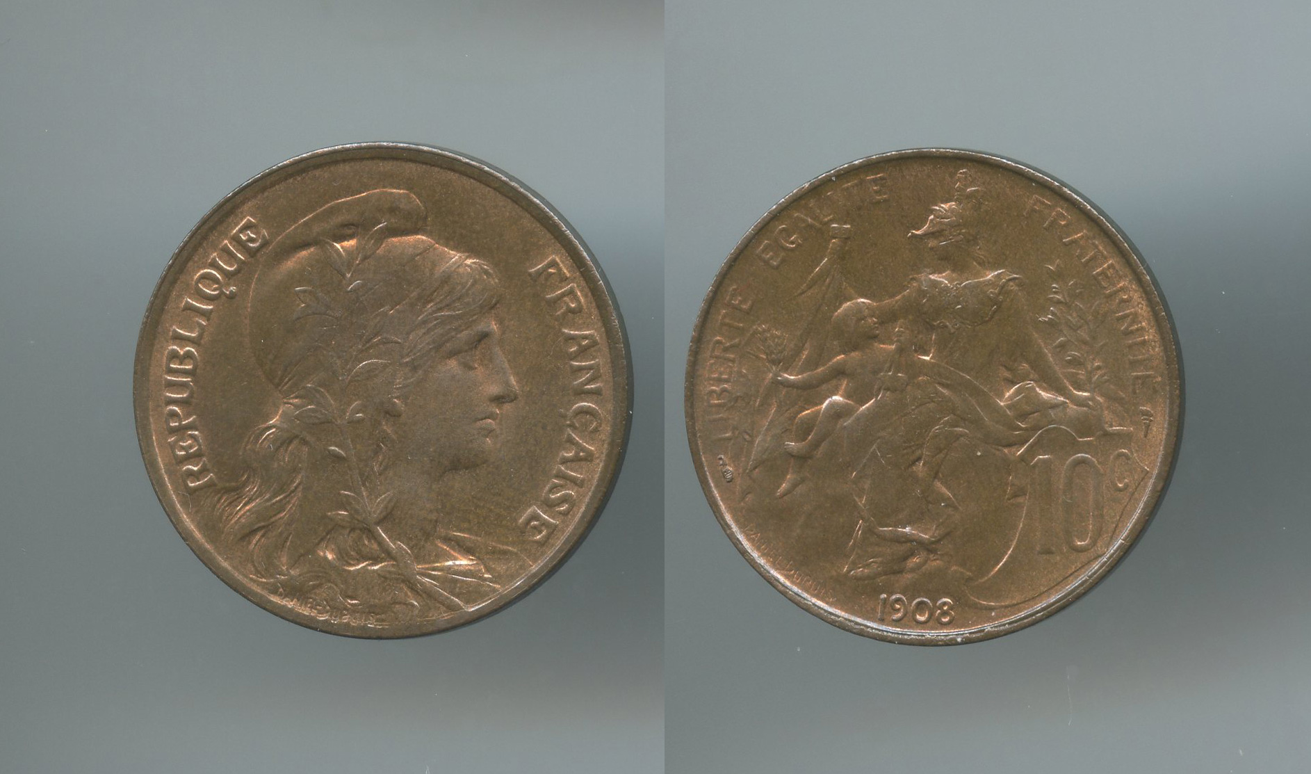 FRANCIA, Terza Repubblica (1870-1940) 10 Centimes 1908 A