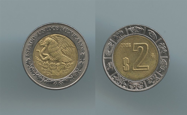 MESSICO, 2 Pesos 2006 - Clicca l'immagine per chiudere