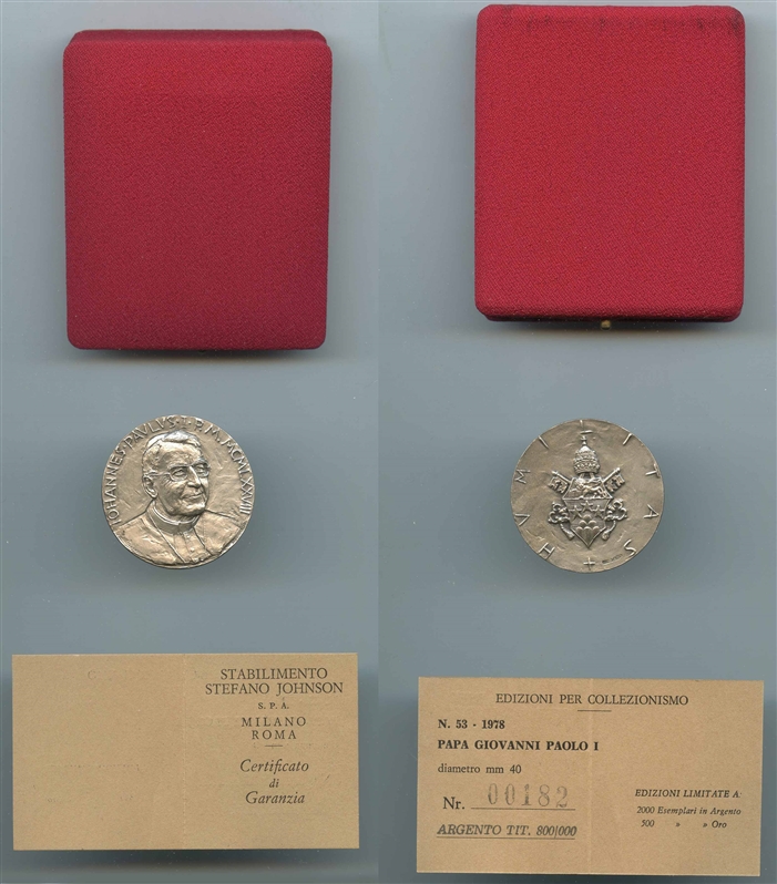 VATICANO, Giovanni Paolo I (1963-1978) Medaglia 1978