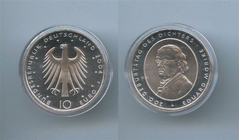 GERMANIA, 10 Euro 2004 F, "Edward Moerike"