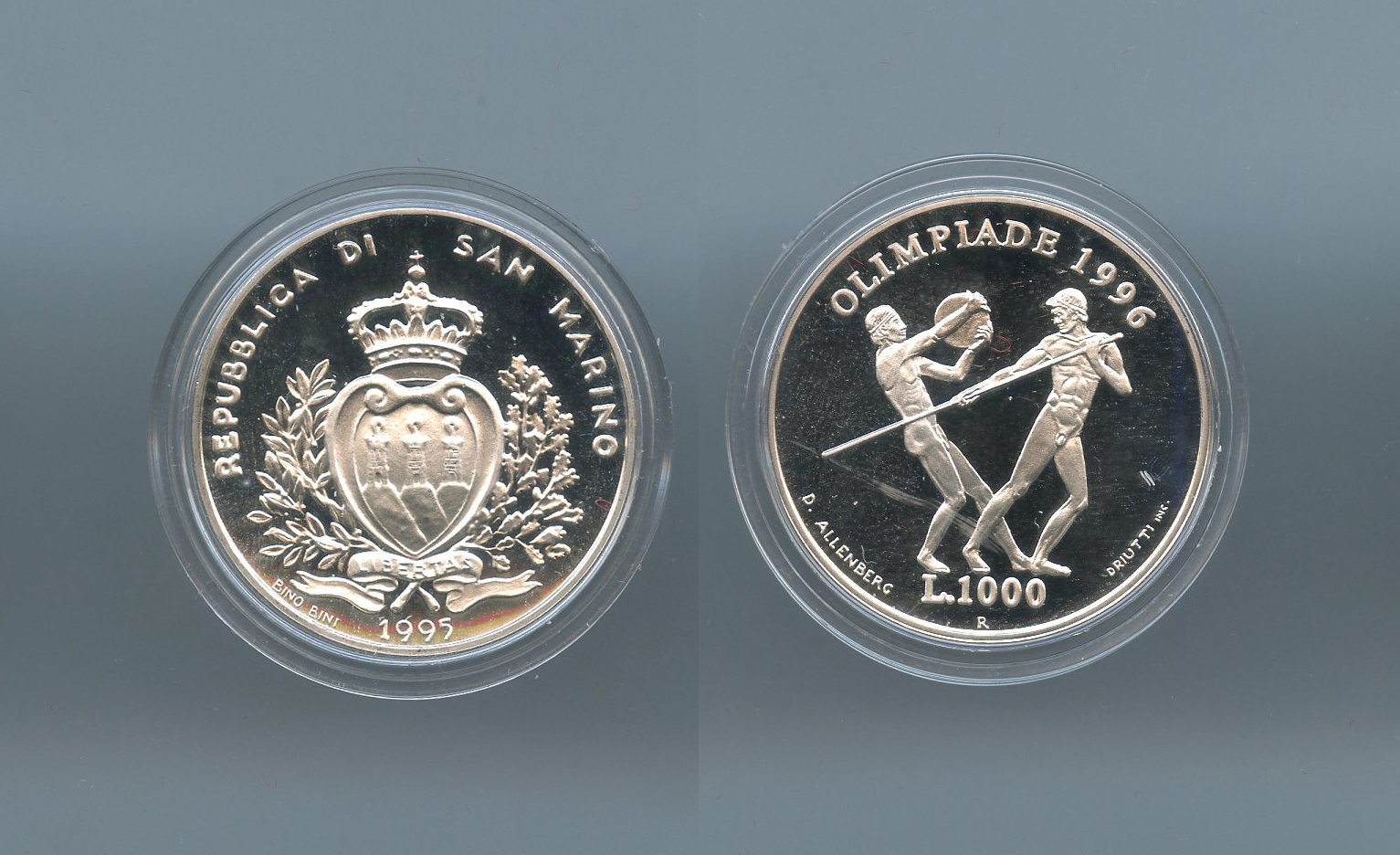 SAN MARINO, 1000 Lire 1995 "Pre Olimpica Atlanta '96"