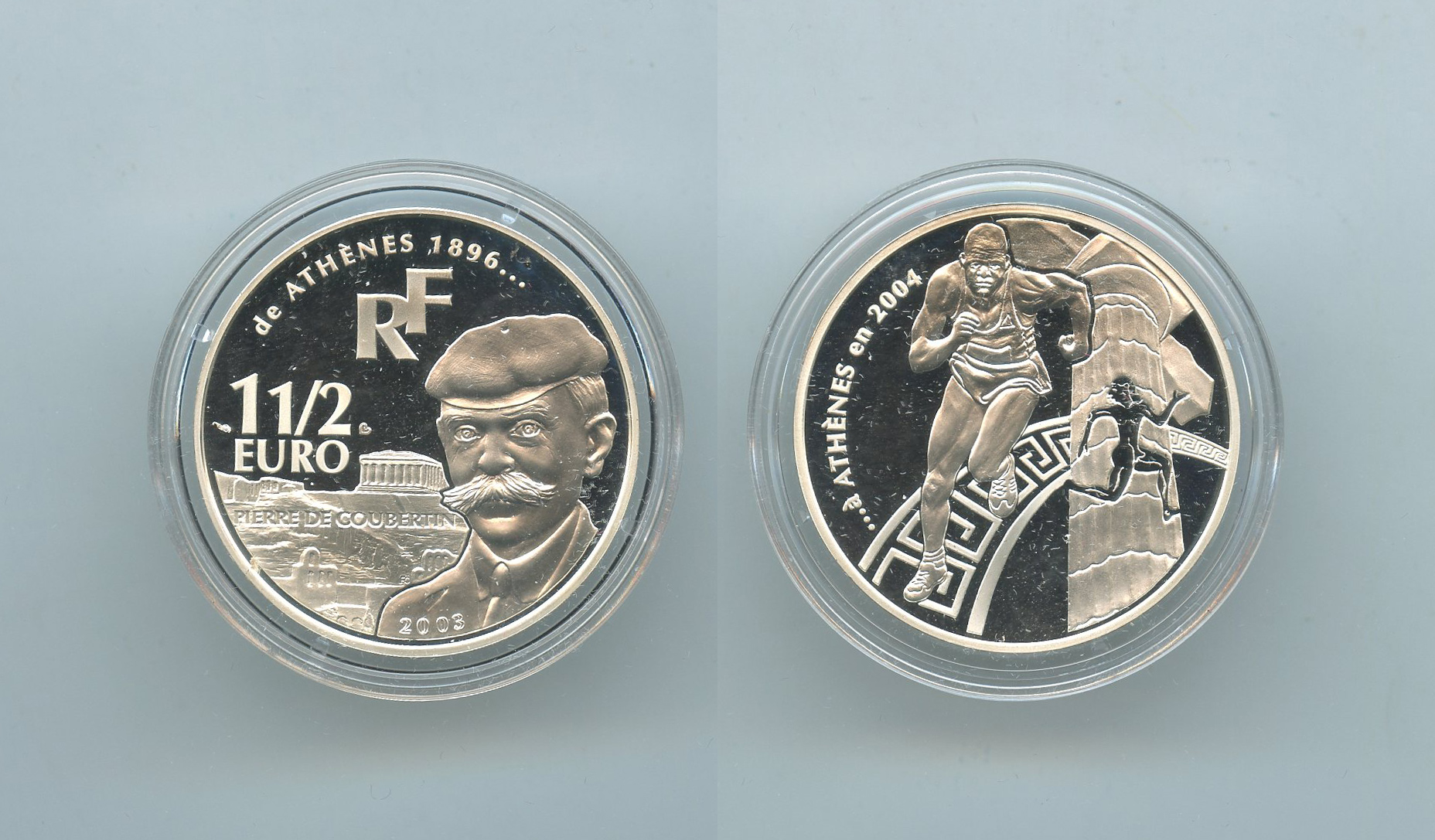 FRANCIA, 1-1/2 Euro 2003 "Olimpiadi Atene 2004"